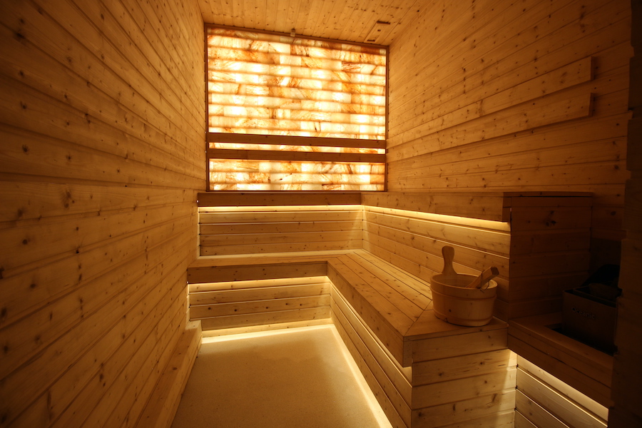 Our Himalayan Salt Wall Sauna Room